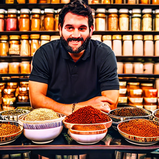 029_A man sitting at a table in front of bowls of spices..png